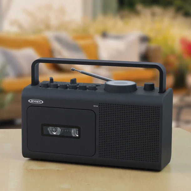 JENSEN® Portable Cassette Player/Recorder with AM/FM Radio, MCR-250