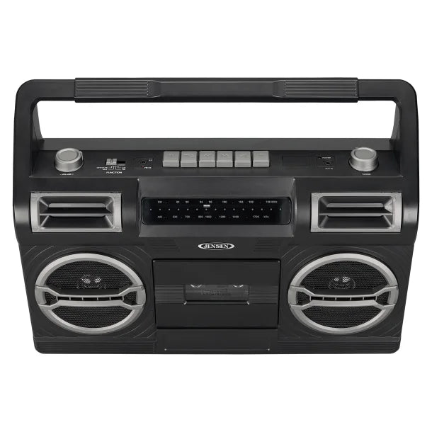 JENSEN® Cassette Player/Recorder/Radio Boom Box, Black, MCR-500