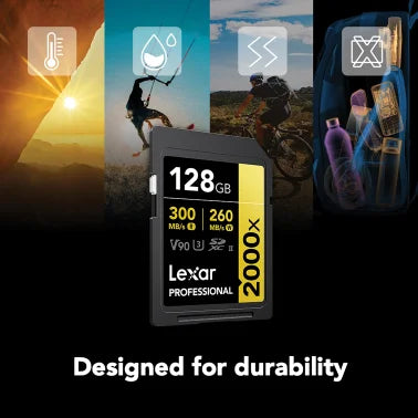 Lexar® Professional 2000x SDHC™/SDXC™ UHS-II Card (128 GB)