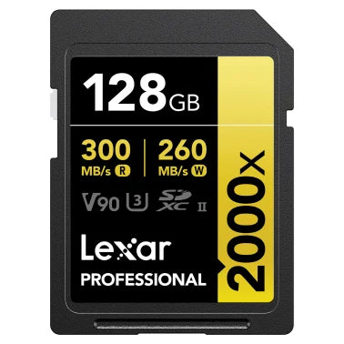Lexar® Professional 2000x SDHC™/SDXC™ UHS-II Card (128 GB)