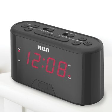 RCA Digital Radio Alarm Clock with Large Numbers, RC551