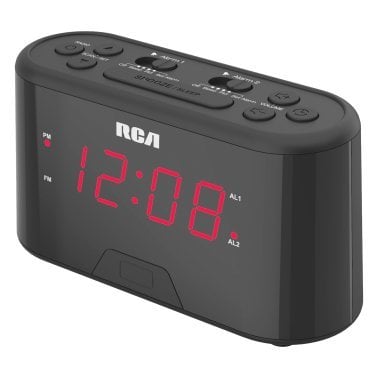 RCA Digital Radio Alarm Clock with Large Numbers, RC551