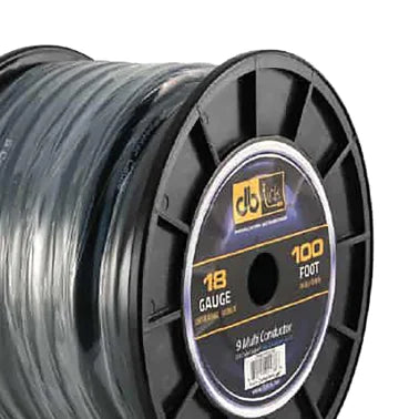 DB Link® STMC918G100 9-Conductor 18-Gauge Speaker Wire with Remote Trigger, 100 Ft. Spool