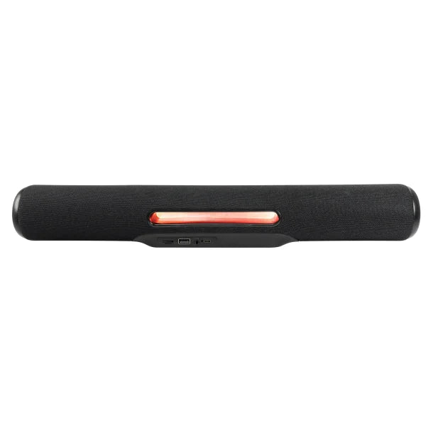 iLive ISB184B Portable Bluetooth® 2.0-Channel 18-In. Sound Bar/Speaker with LED Lights and Speakerphone, True Wireless, Black