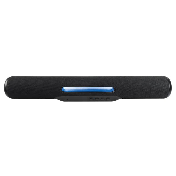 iLive ISB184B Portable Bluetooth® 2.0-Channel 18-In. Sound Bar/Speaker with LED Lights and Speakerphone, True Wireless, Black