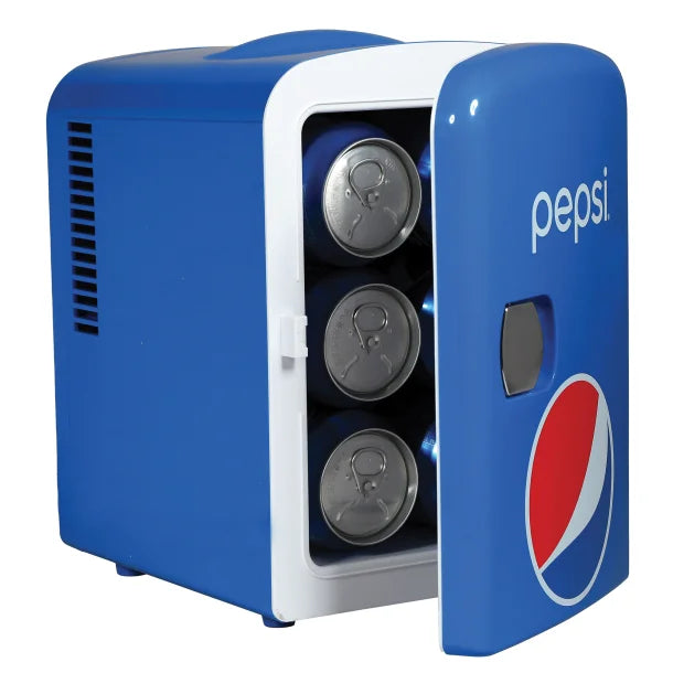pepsi® 6-Can Portable Mini Fridge, MIS133PEP, Blue