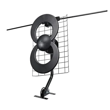 Antennas Direct ClearStream 2V Indoor Outdoor TV Antenna UHF VHF Multi-Directional, 60+ Mile Range, 4K 8K UHD, NEXTGEN TV with Reflector, 20-In. Mast