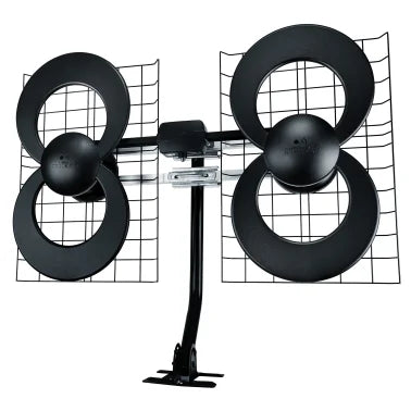 Antennas Direct ClearStream 4 UHF Indoor Outdoor TV Antenna, Multi-Directional, 70+ Mile Range, 4K 8K UHD, NEXTGEN TV - with 20-In. Mast, Reflectors