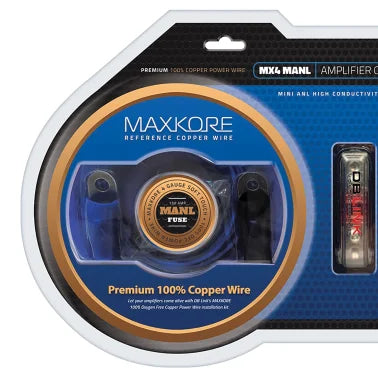 DB Link® Maxkore® MX Series 100%-Copper 4-Gauge Mini-ANL Amp Installation Kit