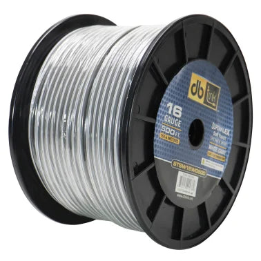 DB Link® Superflex Series 16-Gauge 500-Ft. Speaker Wire, White/Gray