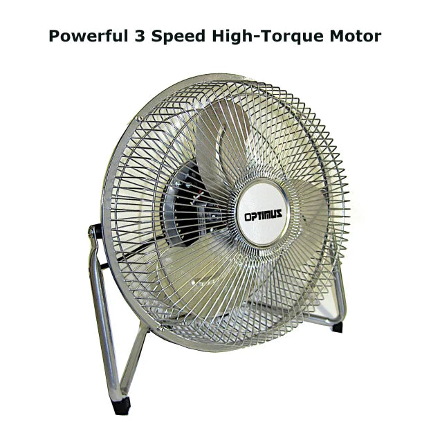 Optimus F-4092 9-In. 3-Speed 8-Watt High-Velocity Fan