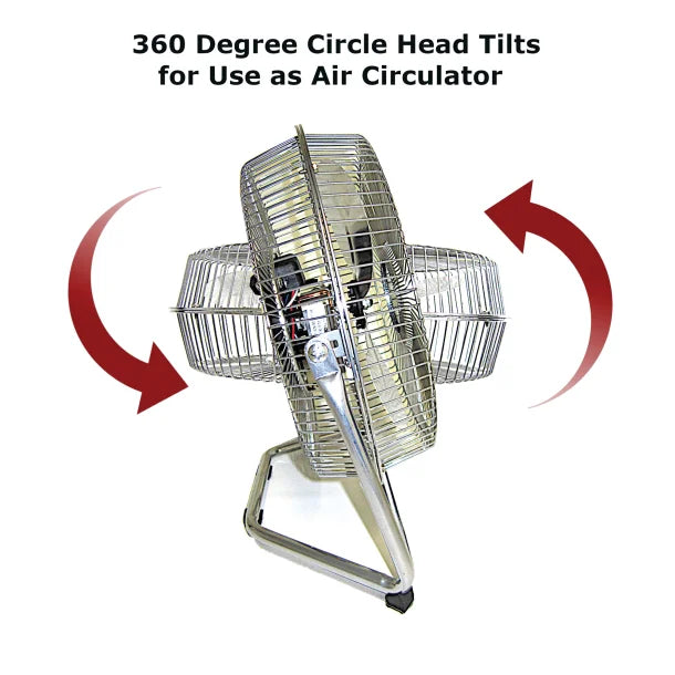 Optimus F-4092 9-In. 3-Speed 8-Watt High-Velocity Fan