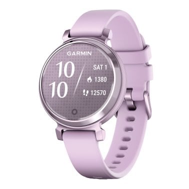 Garmin® Lily® 2 Health and Fitness Smartwatch with Anodized Aluminum Bezel/Case and Silicone Band (Metallic Lilac)