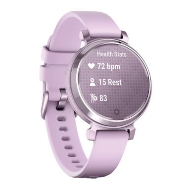 Garmin® Lily® 2 Health and Fitness Smartwatch with Anodized Aluminum Bezel/Case and Silicone Band (Metallic Lilac)