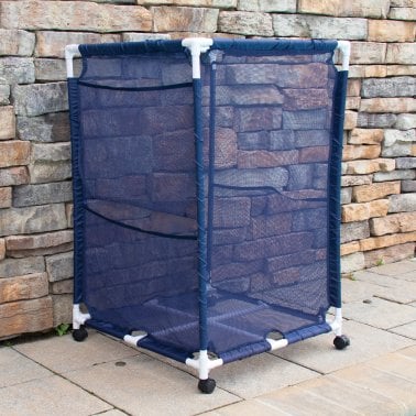 Pool Bins Pool Storage Mesh Rolling Organizer, Medium, Blue