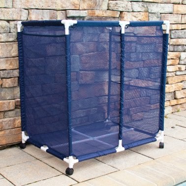 Pool Bins Pool Storage Mesh Rolling Organizer, Large, Blue