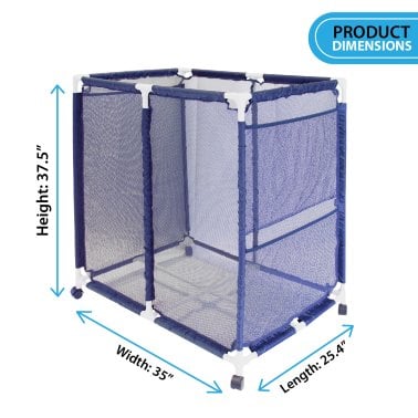 Pool Bins Pool Storage Mesh Rolling Organizer, Large, Blue