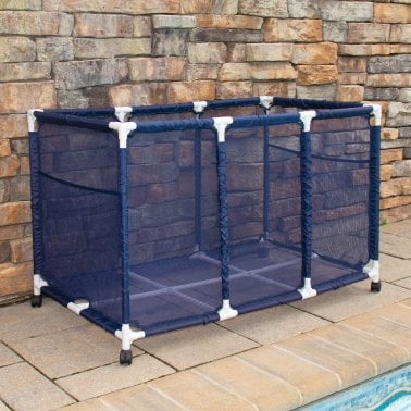 Pool Bins Pool Storage Mesh Rolling Organizer, Blue