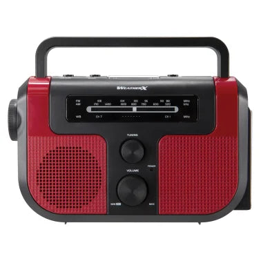 WeatherX® AM/FM/NOAA® Weather Crank Radio, WR383R