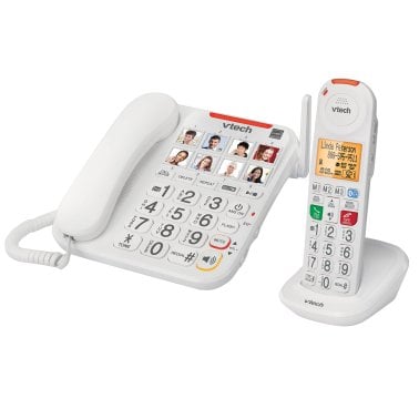 VTech® Amplified Corded/Cordless Answering System with Big Buttons and Display