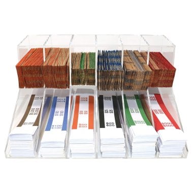 Nadex Coins™ Acrylic Bills and Coins Wrappers Tray