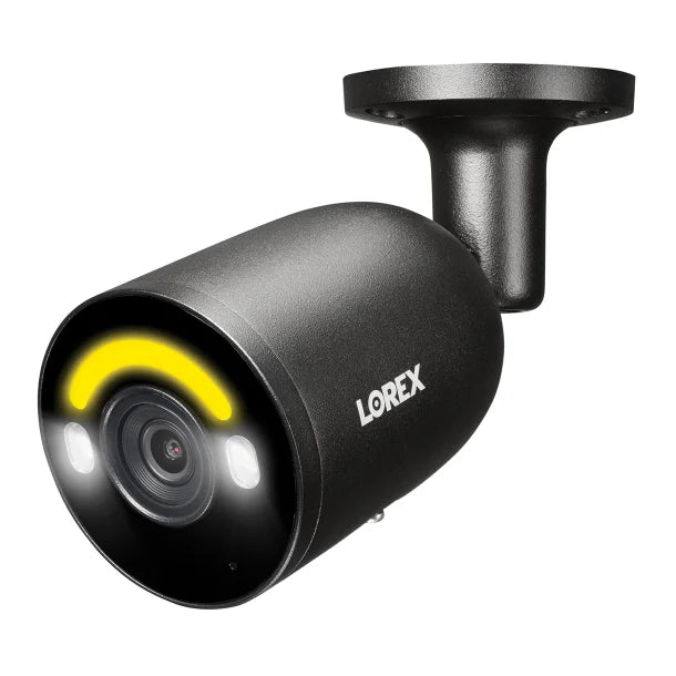 Lorex® IP Wired 4K AI Smart Security Bullet Camera with Smart Lighting and Smart Motion Detection (Black)