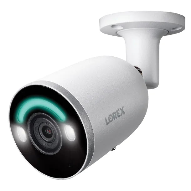 Lorex® IP Wired 4K AI Smart Security Bullet Camera with Smart Lighting and Smart Motion Detection (White)