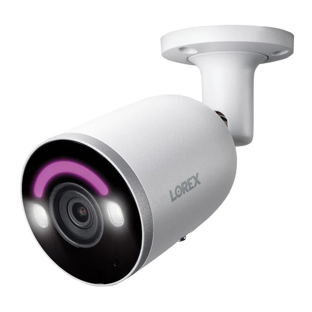 Lorex® IP Wired 4K AI Smart Security Bullet Camera with Smart Lighting and Smart Motion Detection (White)