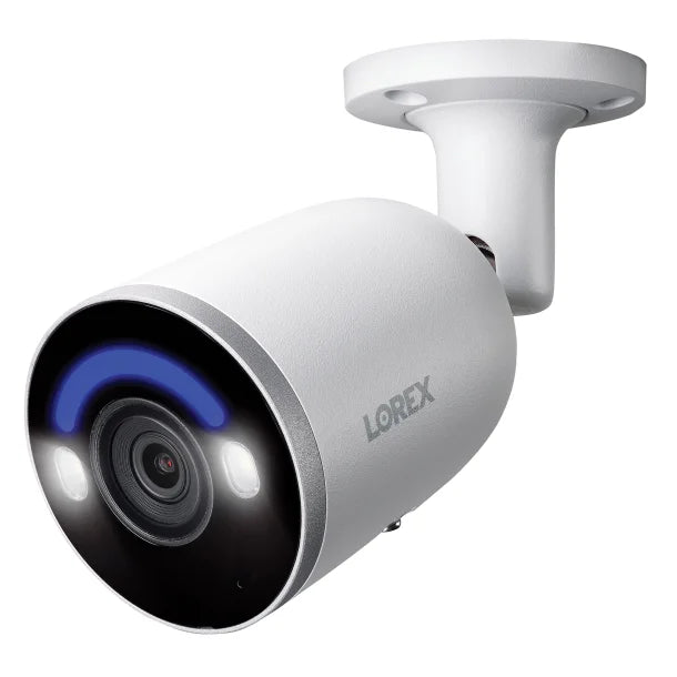 Lorex® IP Wired 4K AI Smart Security Bullet Camera with Smart Lighting and Smart Motion Detection (White)