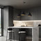 CONO Black Modern Minimalist Suspension Pendant Ceiling Light Fixture for Kitchen Island, Dining Room & Living Room (3-Light)