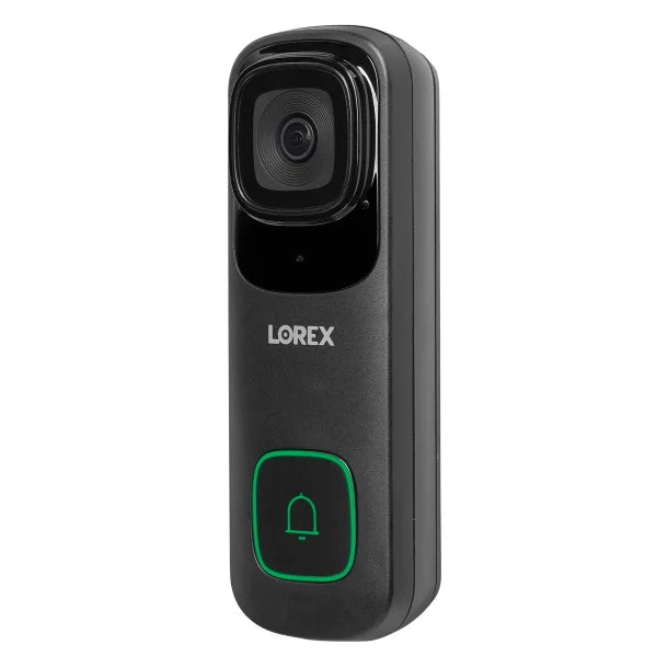 Lorex® Wi-Fi® 4K AI Smart Video Doorbell for Existing Doorbell Wiring with Chimebox and 32-GB microSD™ Card (Black)