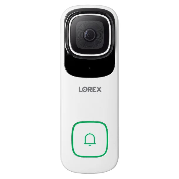 Lorex® Wi-Fi® 4K AI Smart Video Doorbell for Existing Doorbell Wiring with Chimebox and 32-GB microSD™ Card (White)