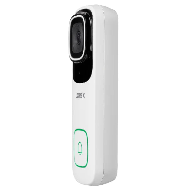 Lorex® Wi-Fi® 4K AI Smart Video Doorbell for Existing Doorbell Wiring with Chimebox and 32-GB microSD™ Card (White)