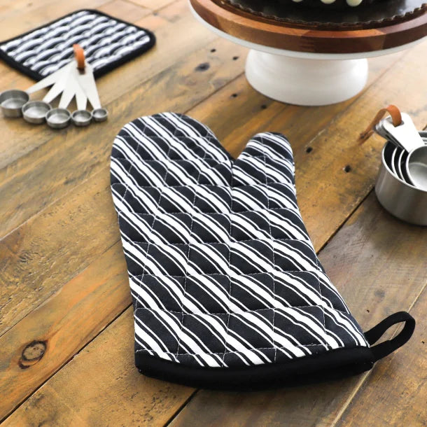 Better Houseware Striped Pot Holder (Black)