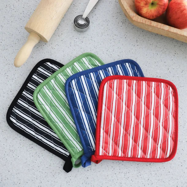 Better Houseware Striped Pot Holder (Red)