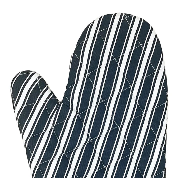 Better Houseware Striped Oven Mitt (Black)