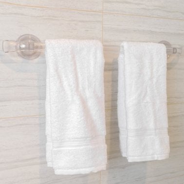 Better Houseware Suction-Cup Towel Bar, Clear