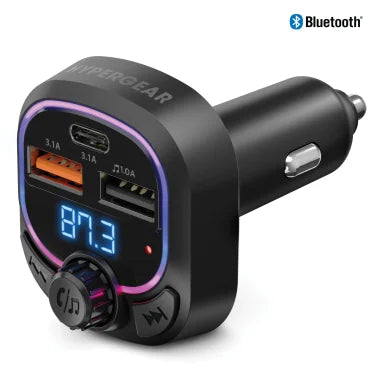 HyperGear® IntelliCast Road FM Transmitter Car Charger, Black, 15857