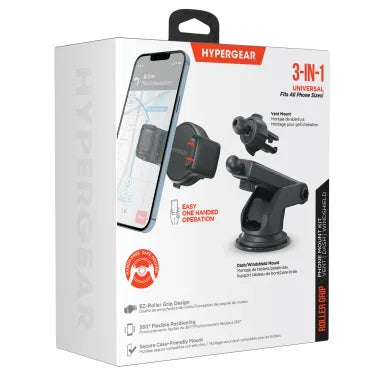 HyperGear® Roller Grip Phone Mount Kit, Black