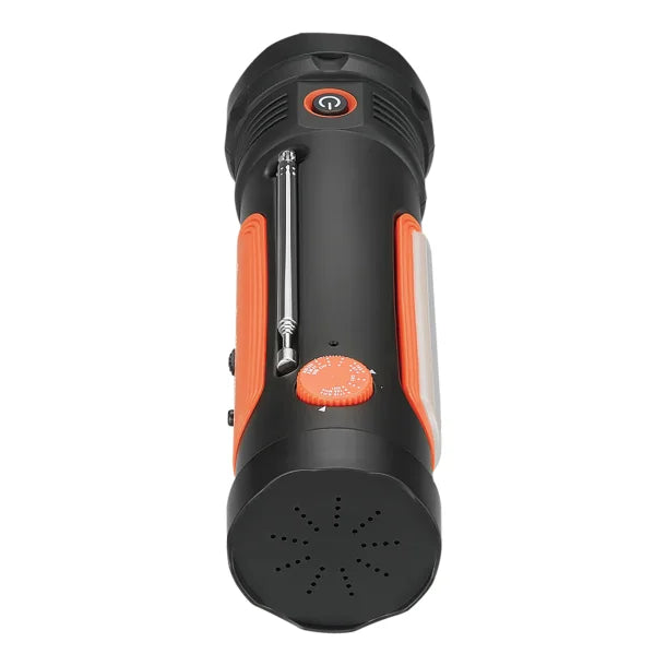 Azpen® 8-in-1 Emergency LED Flashlight with AM/FM Weather Radio and SOS Alarm, AFR200 (Orange)