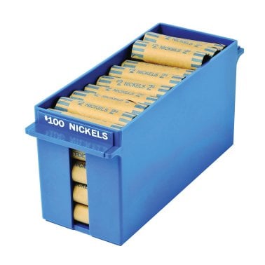 Nadex Coins™ Large Capacity Rolled Nickels Coin Storage Box