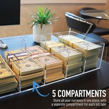 Nadex Coins™ 5-Compartment Currency Tray