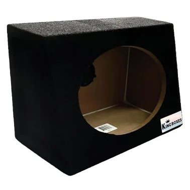 King Boxes A69 6-In. x 9-In. Wedge Single-Speaker Black Carpeted Enclosure for Car, Truck, or SUV, Pair