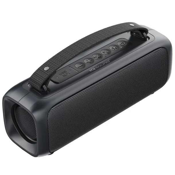IQ Sound® Portable Bluetooth® 2.0-Channel Speaker with RGB Light Panel and Speakerphone, True Wireless, Black, IQ-3520RGB