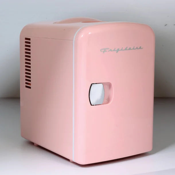 Frigidaire® 6-Can Mini Fridge with Can Holder on Top (Pink)