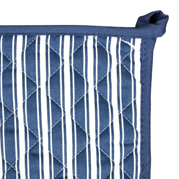 Better Houseware Striped Pot Holder (Blue)