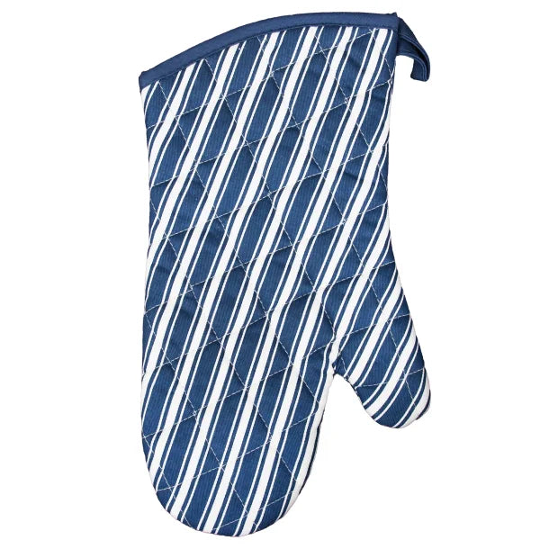 Better Houseware Striped Oven Mitt (Blue)