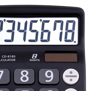 CATIGA® by Adesso® CD-8185 8-Digit Home and Office Calculator, Dual Power (Black)