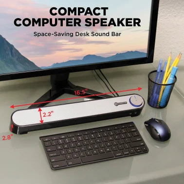 GOgroove® SonaVERSE UBR LED Sound Bar Speaker with Angled Design