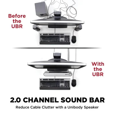 GOgroove® SonaVERSE UBR LED Sound Bar Speaker with Angled Design